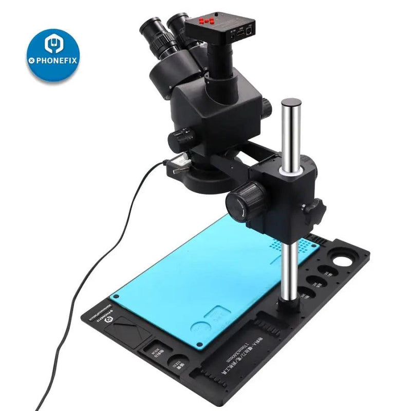 3.5X-90X Black Trinocular Stereo Microscope For Phone