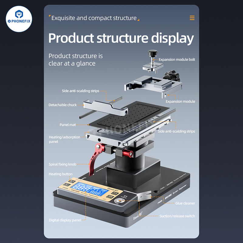 QianLi PM86 PM361 Phone Screen Frame Back Cover Separator