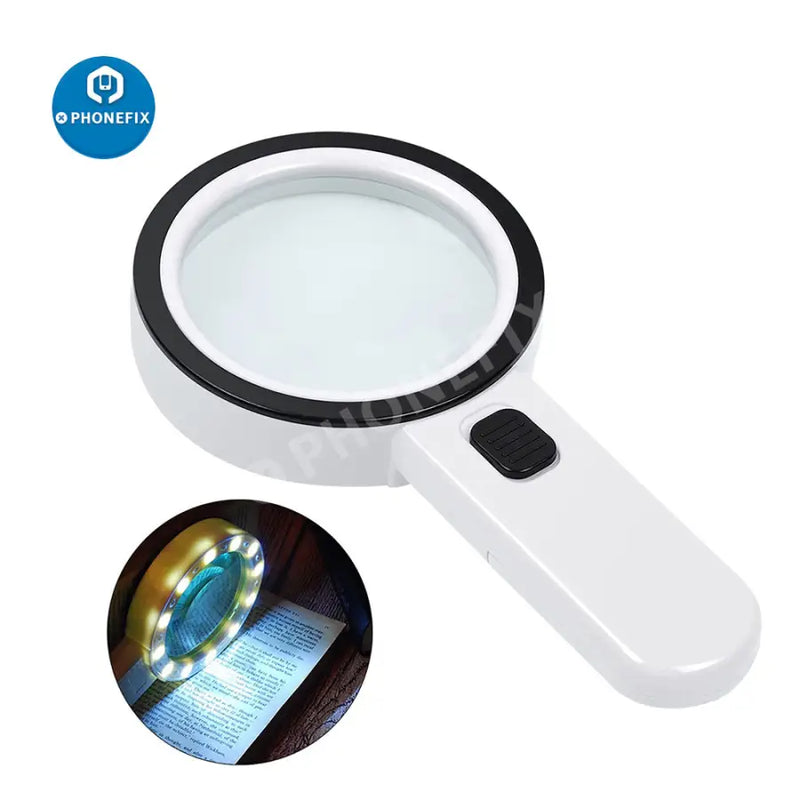 1 Pcs Magnifying Glass With Light,3x ,45x Handheld Magnifier,led Lighted  Magnifying Glass For Reading Small Prints,coins,map,jewelry,hobbies Crafts