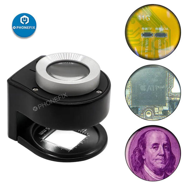 Handheld 2.5X/6X Dual Magnification LED Magnifier with Currency Detecting