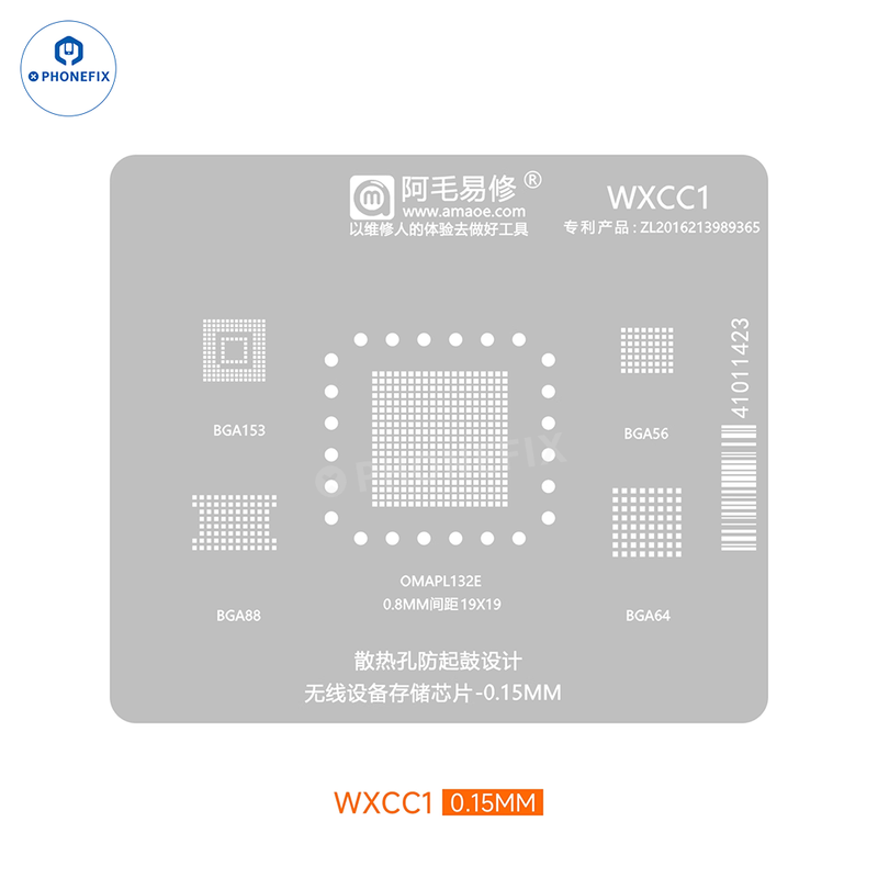 Amaoe WXCC1-2 Wireless Device Memory Chips Reballing Stencil