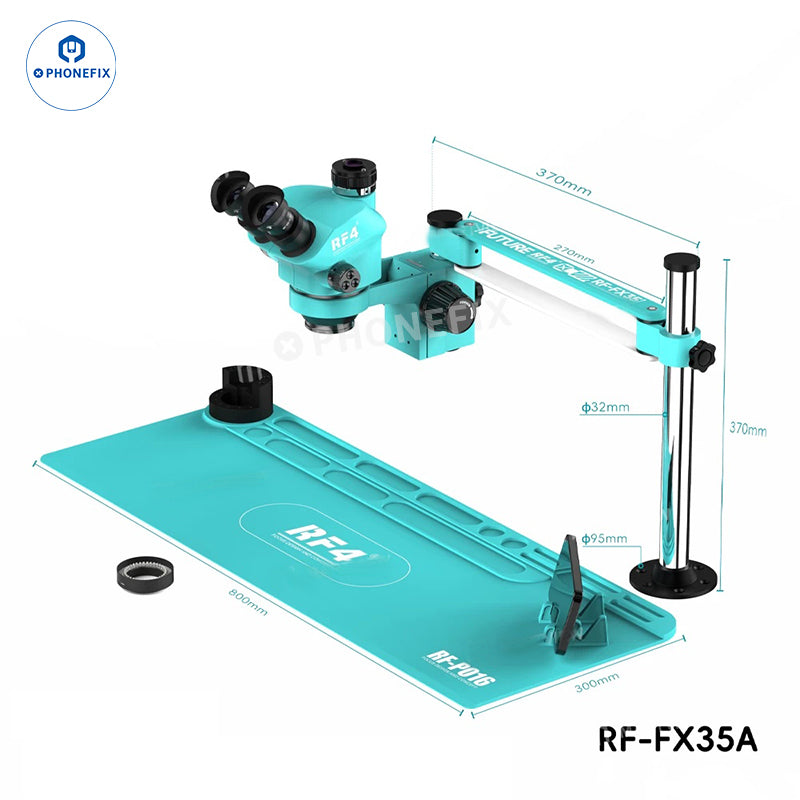 RF-FX23A RF-FX35A 7-50X Trinocular Stereo Microscope Swing Fixed Stand