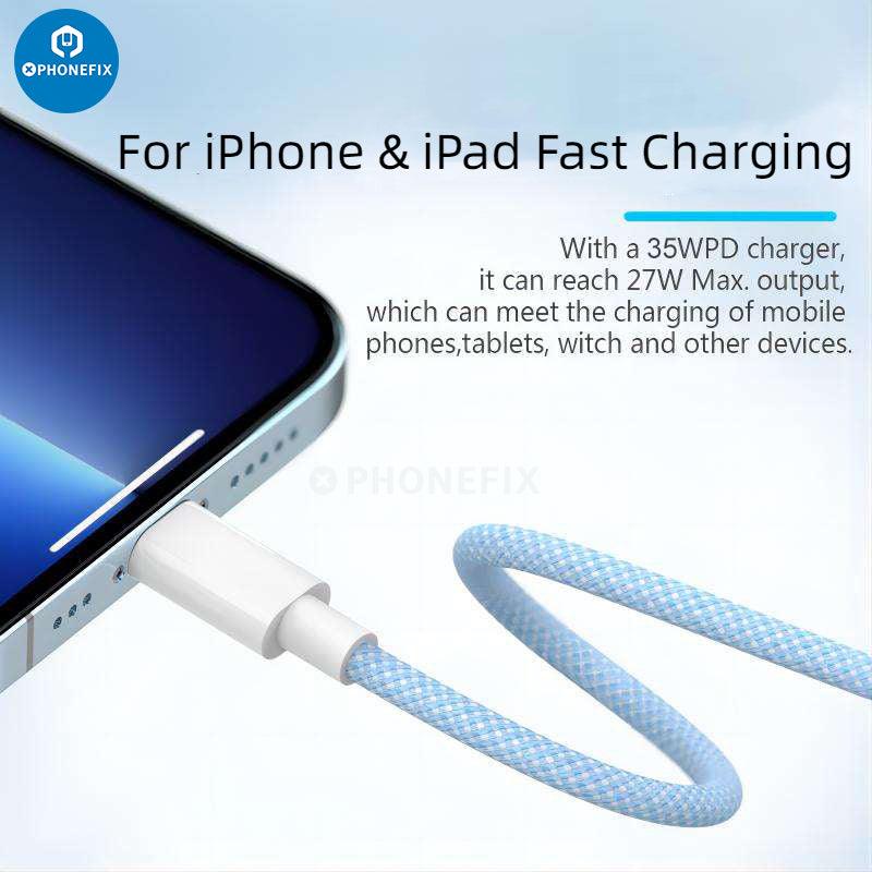 Nylon Fast Charging Data Cable for iPhone 15 Fast Charging Cable for iPhone  15 PRO Max Charger Cables - China Adaptor and Cable price