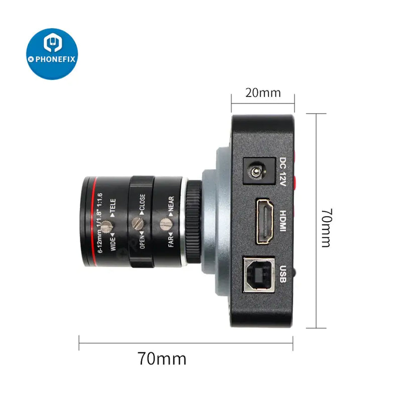 38MP 60FPS HDMI Camera 6-12mm F1.6 Lens Live Industry