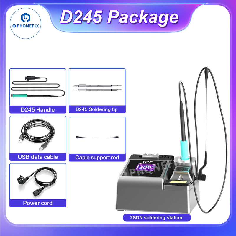 180W 110-250V i2C 2SDN Soldering Station With T115 T210 T245 Handle