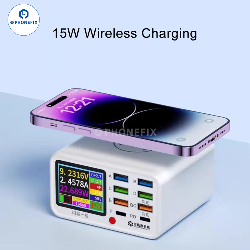 Wireless Charger 8 Ports Fast Charging Station For Phone Laptop