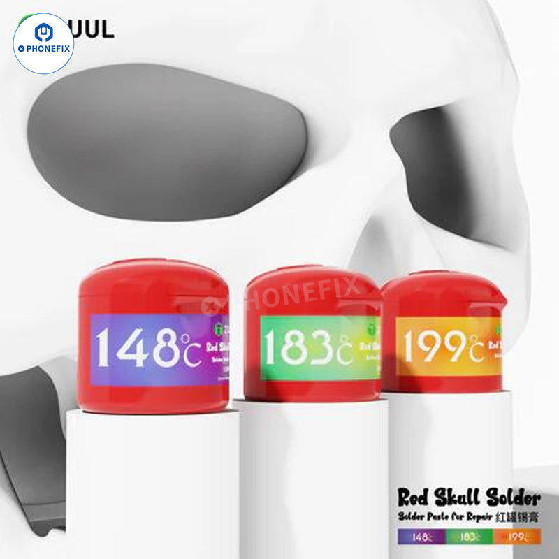 2UUL Red Skull Solder Paste Flux Soldering Repair 148℃ 183℃ 199℃ 50g