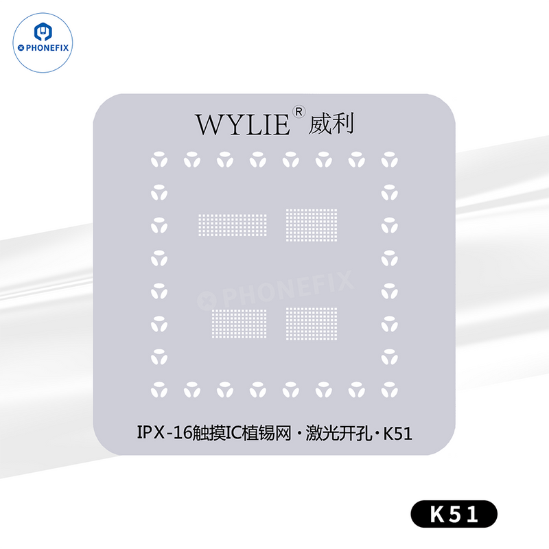 WYLIE K51 iPhone X-16 Screen IC Magnetic Tin Planting Platform