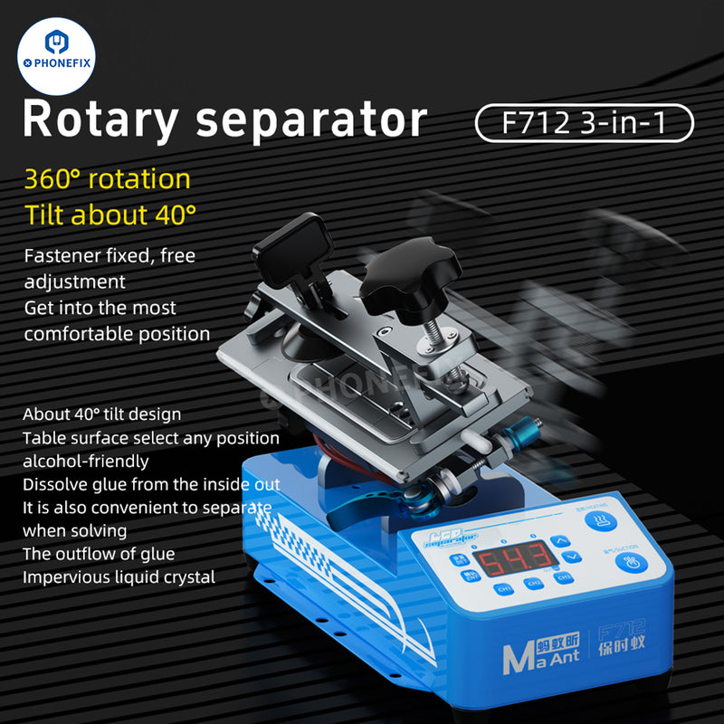 MaAnt F711 F712 Rotary Heating Separator Phone Screen Frame Remover