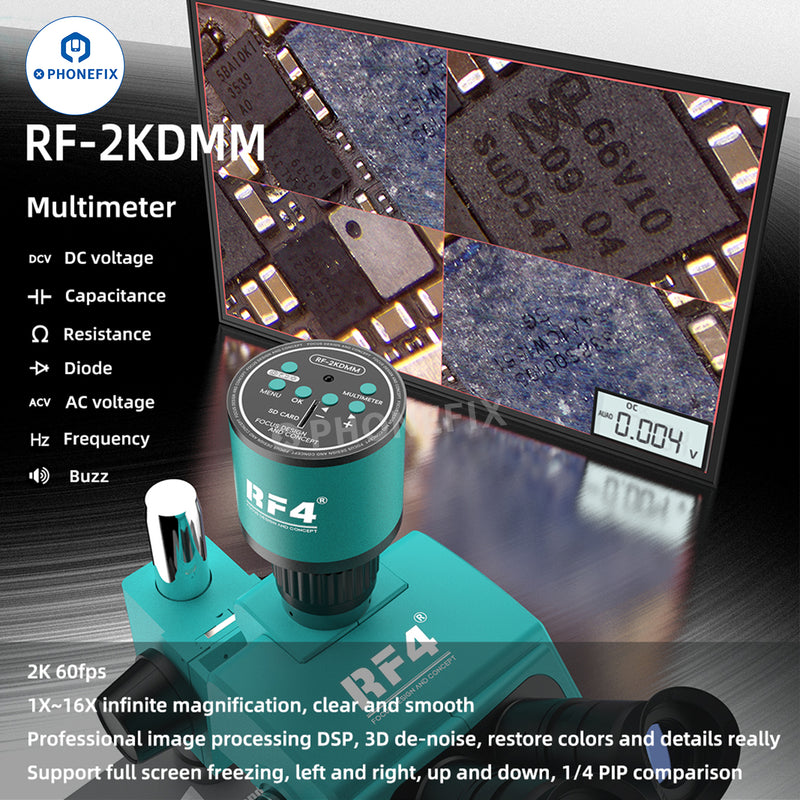 RF4 RF-2KDMM Microscope Camera Ultra HD With Multimeter Pen