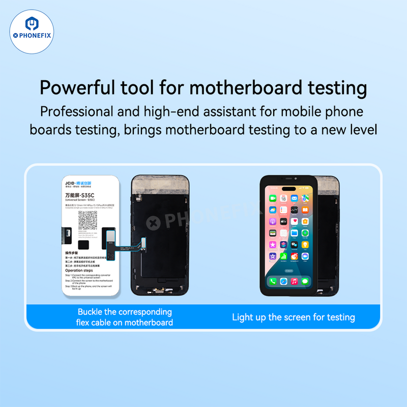 JCID S35C Universal Screen for iPhone 13-15 Display PCB Fast Detection