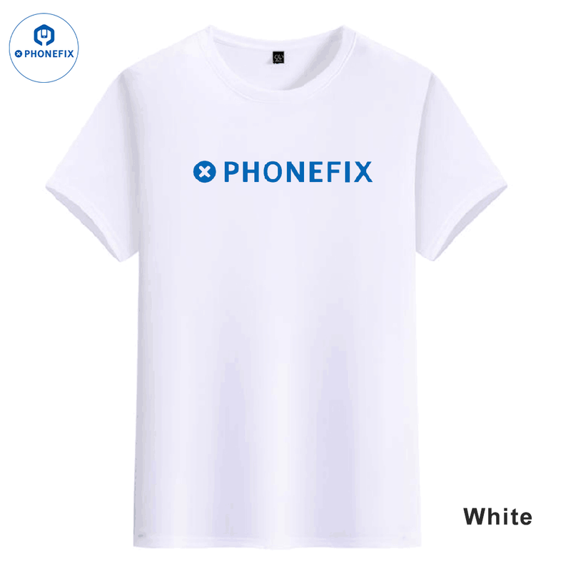 PHONEFIX White Short-sleeved T-Shirt DIY Customized Logo