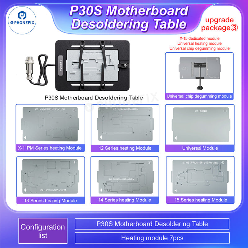 i2C P30S PCB Heating Desoldering Platform for iPhone X-16 Pro Max