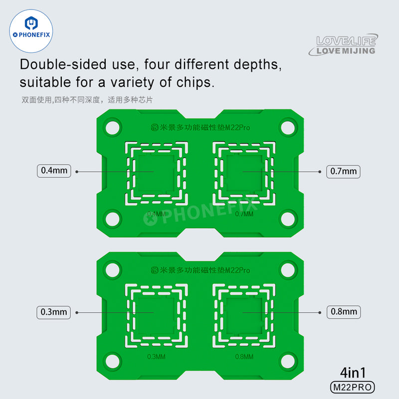 Mijing M22 Pro Double-sided Magnetic Mat Chip Soldering Silicone Pad