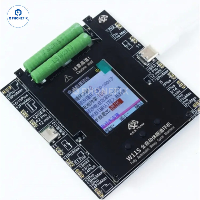 OSS W11S Dual-Channel Battery Cycle Tester For iPhone 11-15 Pro Max