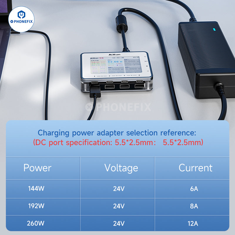 AiXun PF26 Smart Fast Charger Multi-channel 8 Ports Charging Station