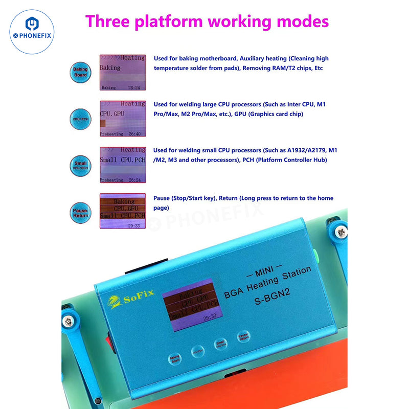 SoFix S-BGN2 Mini BAG Heating Station For Laptop MacBook PCB Soldering