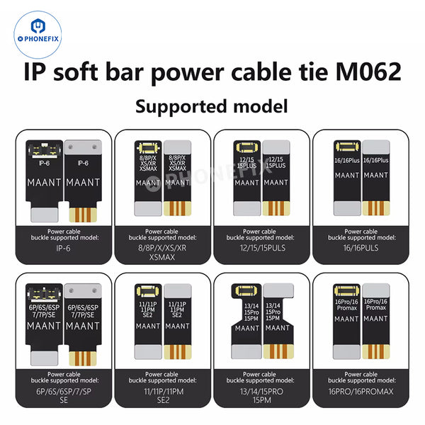 MaAnt M062 Soft Power Cable Battery Buckle for iPhone 6-16 Pro Max