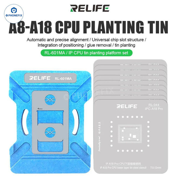 RELIFE RL-601MA A8-A18 PRO Universal CPU Reballing Stencil Platform