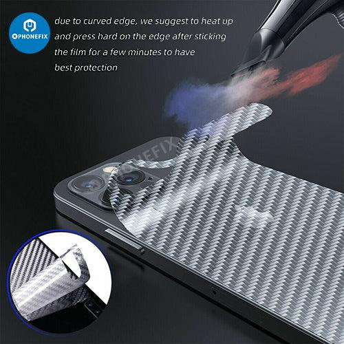 For iPhone 14 /Pro /Plus /Pro Max Carbon Fiber Sticker Back Film Clear  Protector