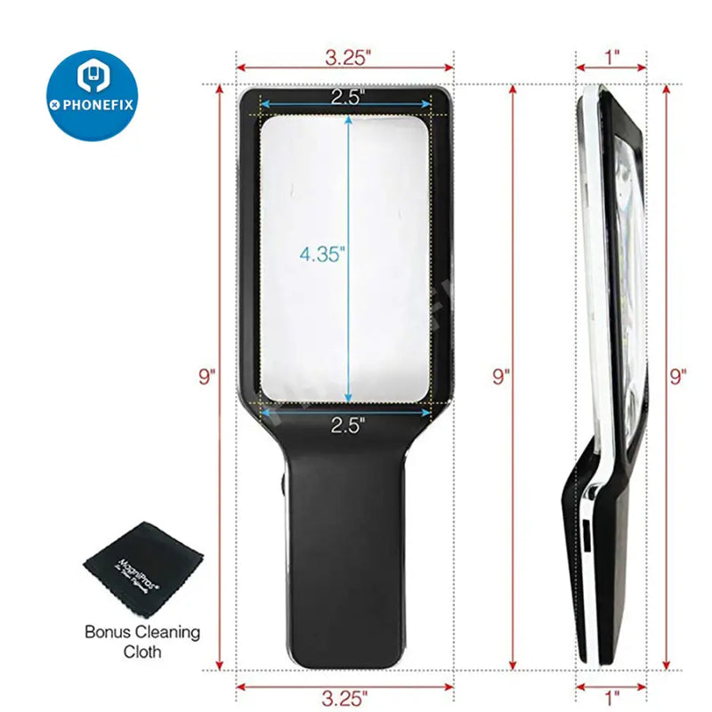 3X Multi-function LED Lighted Magnifying Glass For