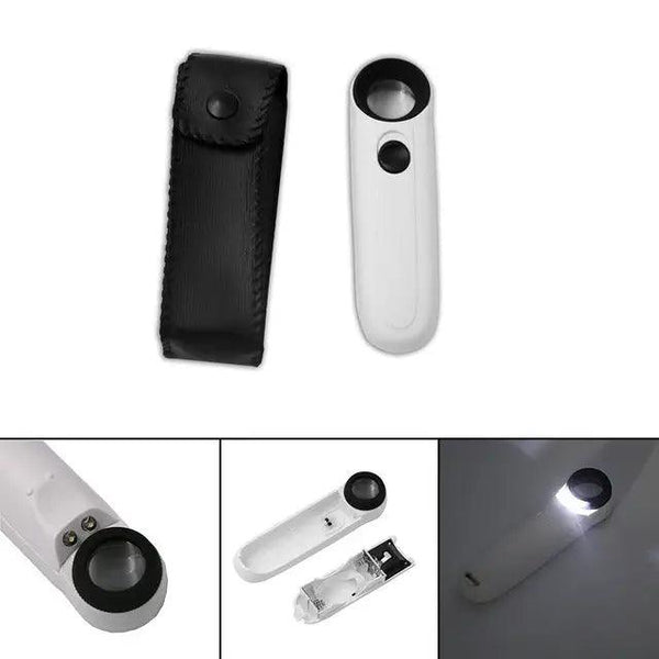Led Magnifying Glass 40X Mobile Phone Jewelry Magnifying Glass