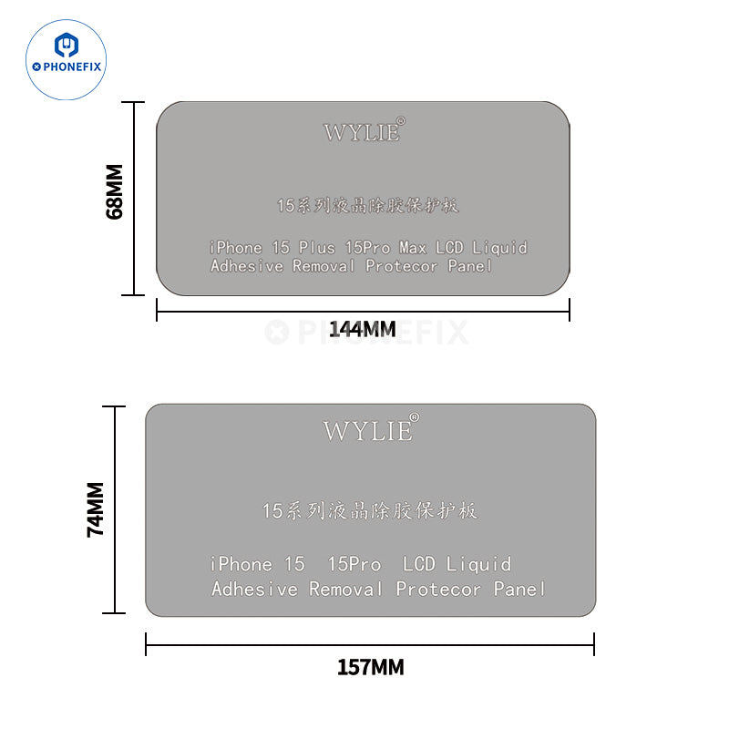 Wylie LCD Screen Glue Removal Protector For iPhone 15 Series