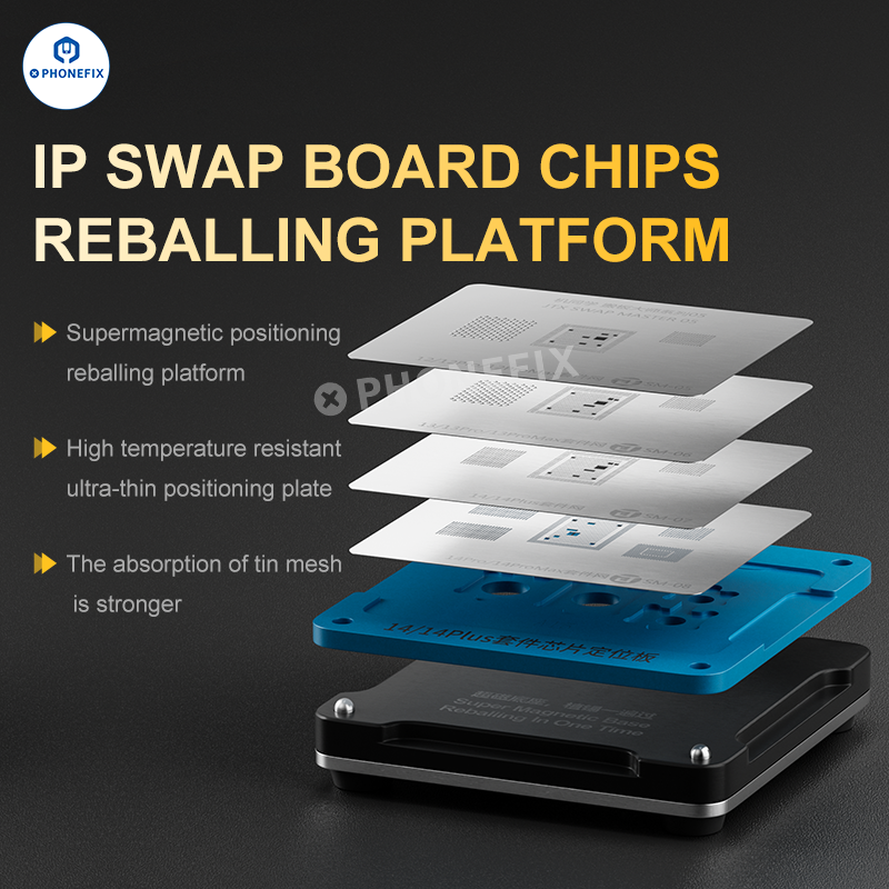 JTX Swap Board CPU Chip Reballing Platform for iPhone 8-16 Pro Max