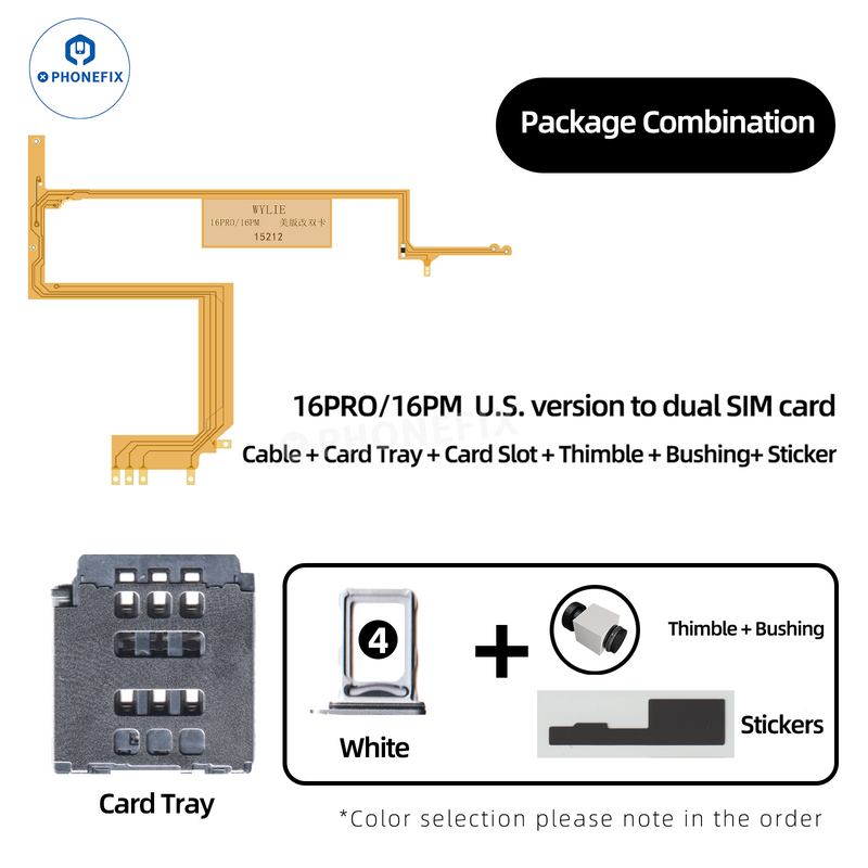 WYLIE iPhone 16 Pro Max eSIM To Dual SIM with Card Slot Tray Kit