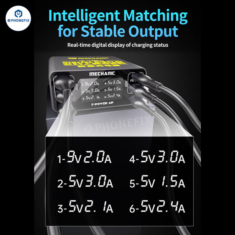 MECHANIC F-POWER 6 6S 6P Fast Charging Station Multi-Port Charger