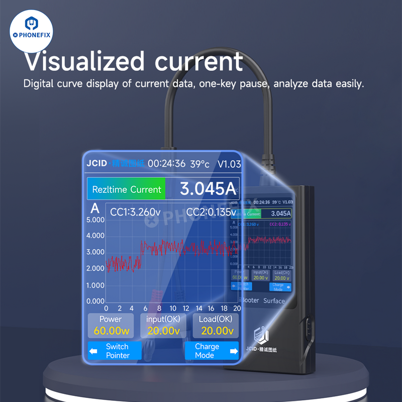 JC Drawing iBooter Surface Current Analyzer Real-time Data Monitoring