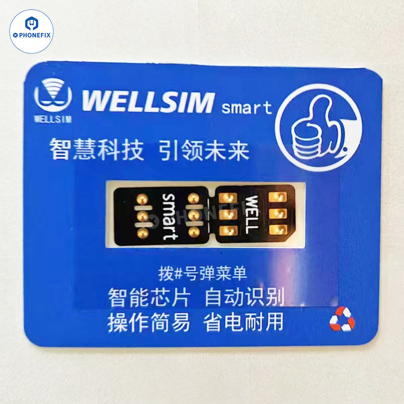 WELLSIM Smart SIM Unlocking Card For iOS18 iPhone XR-16 Pro Max