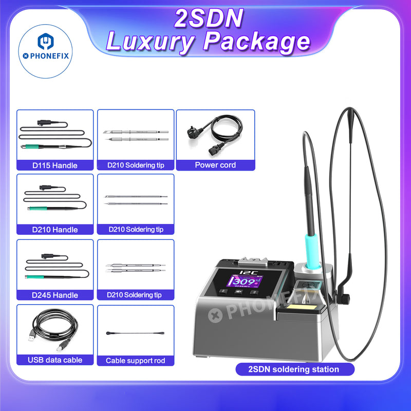 180W 110-250V i2C 2SDN Soldering Station With T115 T210 T245 Handle