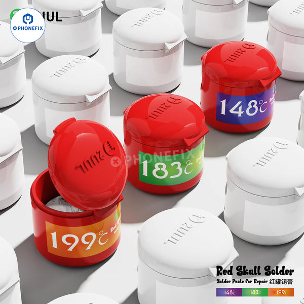 2UUL Red Skull Solder Paste Flux Soldering Repair 148℃ 183℃ 199℃ 50g