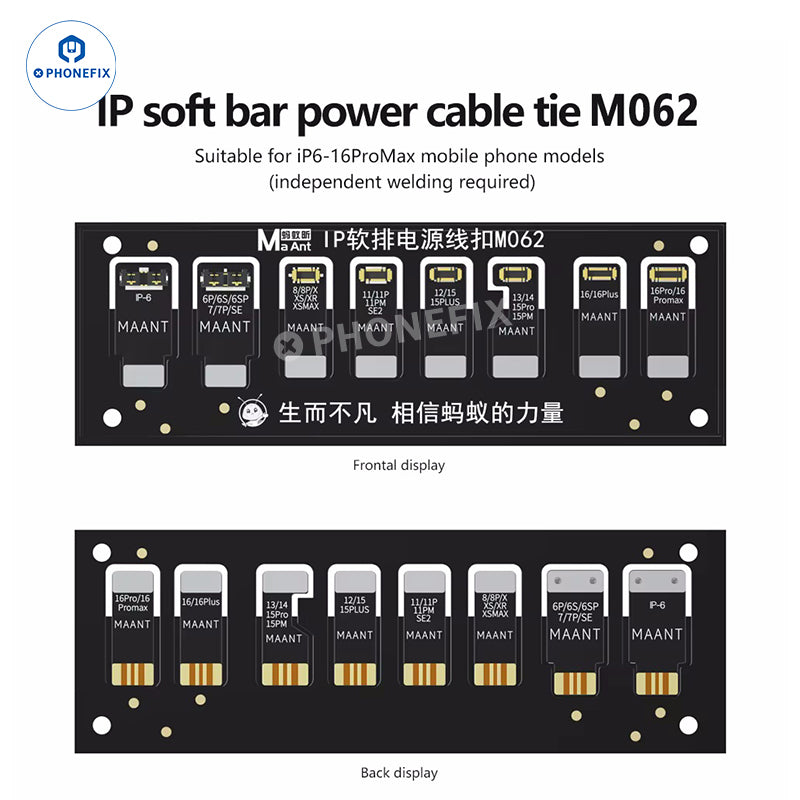 MaAnt M062 Soft Power Cable Battery Buckle for iPhone 6-16 Pro Max