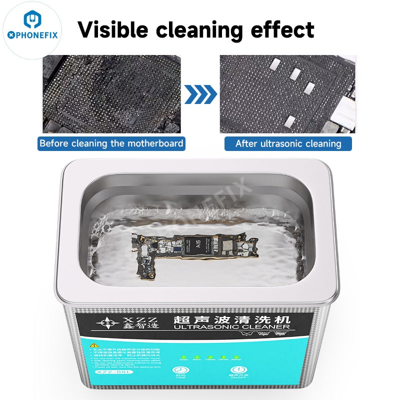 XZZ-08L Ultrasonic Cleaner Deep Cleaning Phone Camera PCB CPU Glasses