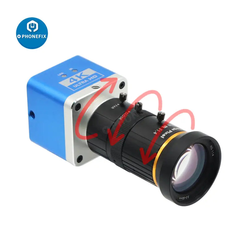 4K UHD Camera CCD Digital Detector 5.0-50mm F1.4 Lens