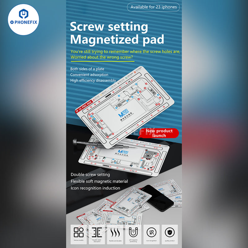 Double-sided Screw Positioning Magnetic Pad For iPhone X-15 Series