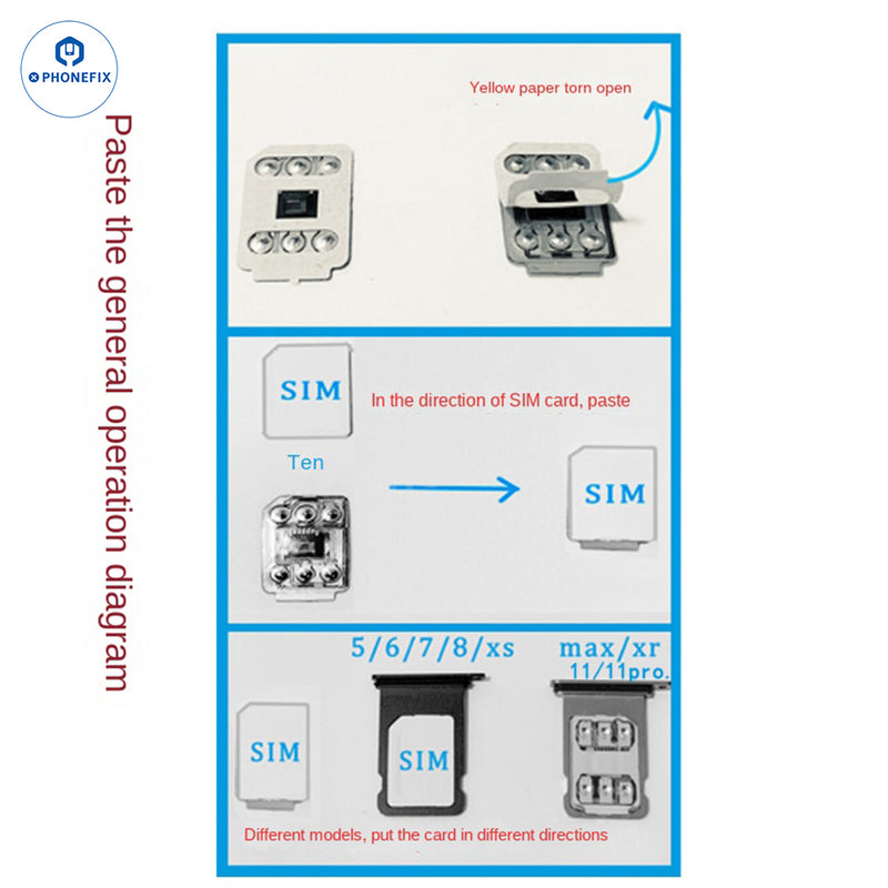 MKSD iOS 18 SIM Unlock Card with Single-sided Adhesive For iPhone 16 Series