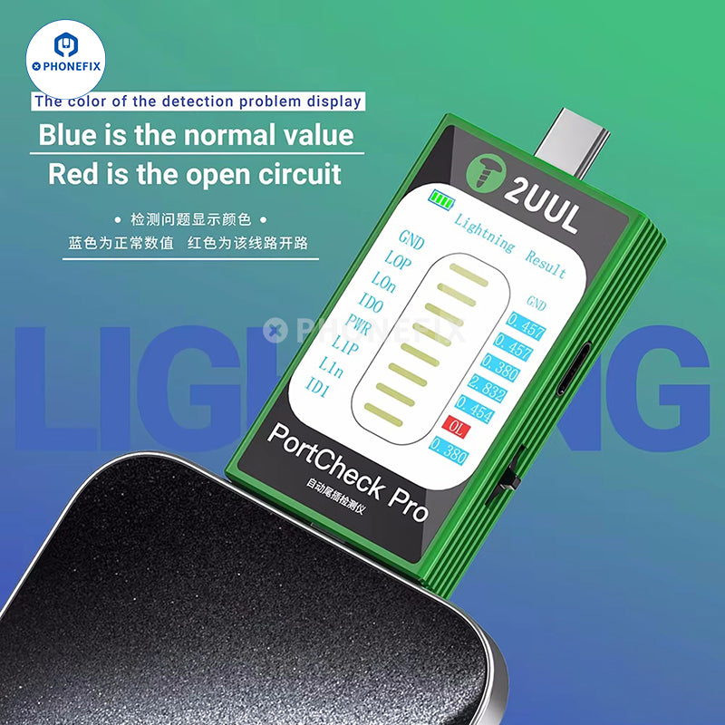 2UUL PortCheck Pro Lightning Type-C Charging Tail Plug Detector