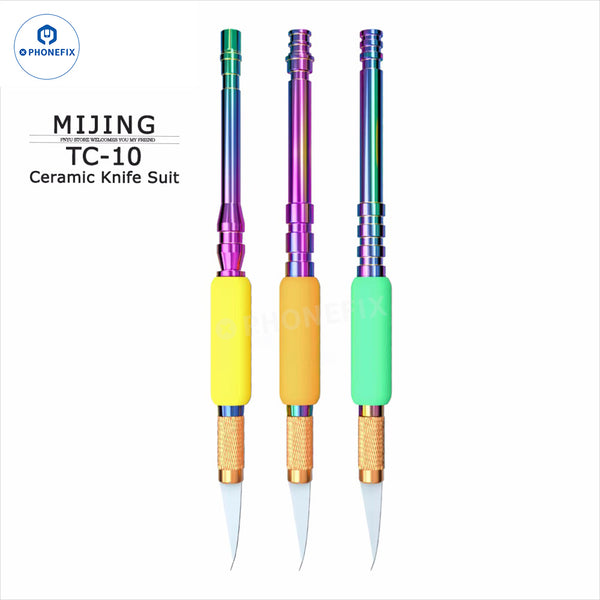 MIJING TC-10 Ceramic Knife Suit Carving Blade IC Glue Removal