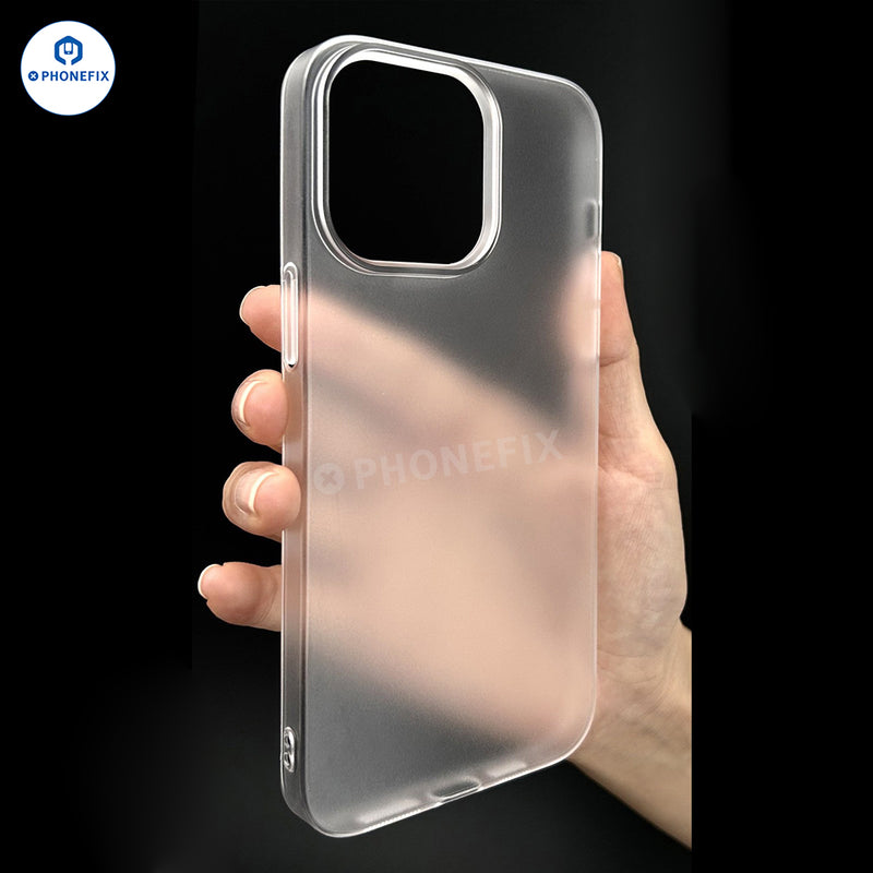 PC Matte Transparent Protective Case For iPhone 12-16 Pro Max