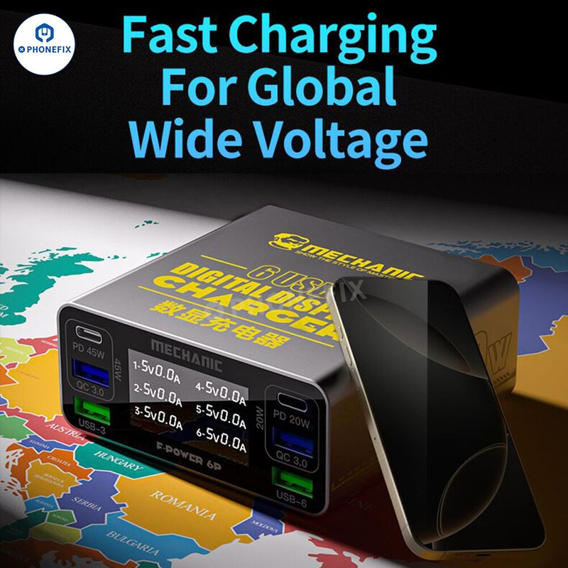 MECHANIC F-POWER 6 6S 6P Fast Charging Station Multi-Port Charger