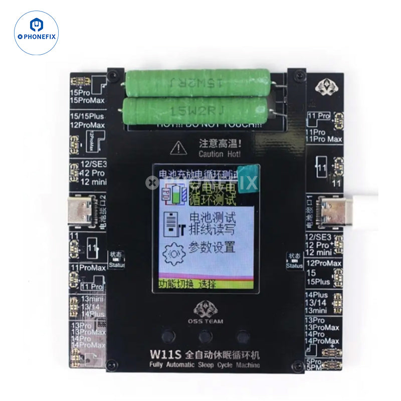 OSS W11S Dual-Channel Battery Cycle Tester For iPhone 11-15 Pro Max