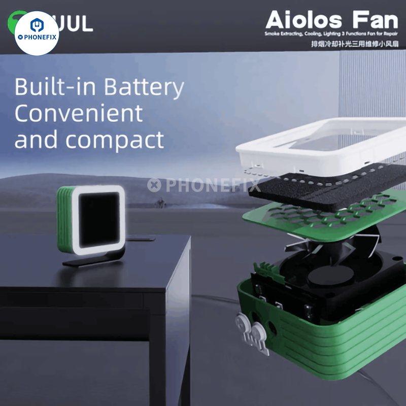 2UUL Aiolos Fan With Cooling Lighting Soldering Smoke Extraction