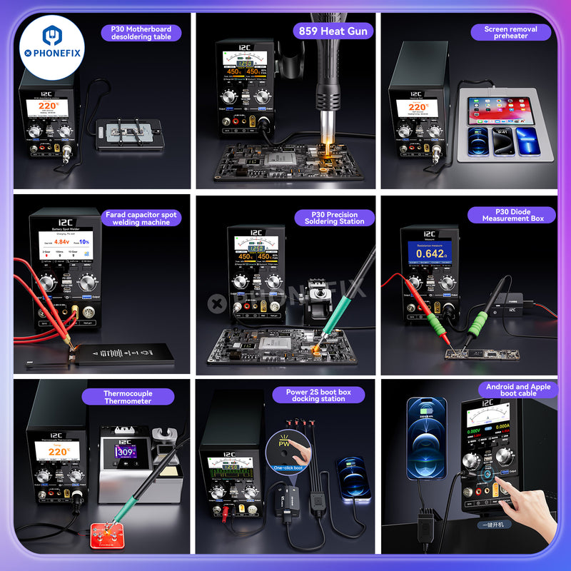 i2C P30 Integrated Phone Repair Platform 10-in-1 Extendable Module