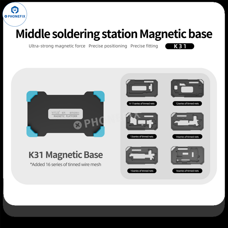 WYLIE K31 iPhone X-16 Pro Max Middle Layer Magnetic Reballing Platform