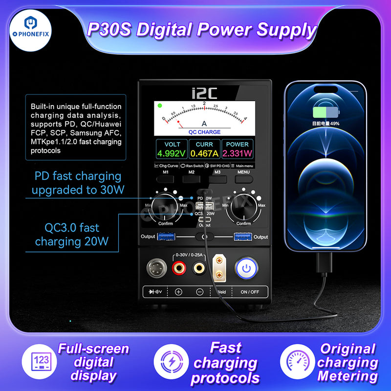 i2C P30 P30S Digital Power Supply Multi-function Phone Repair Platform