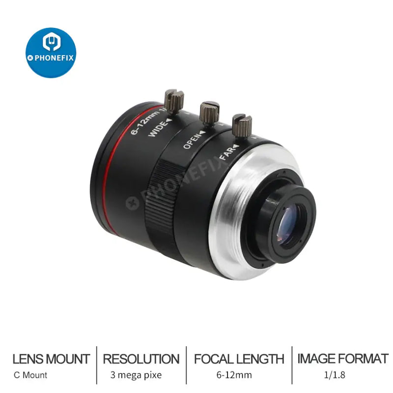 6-12MM Industrial Camera Lenses, 1/1.8