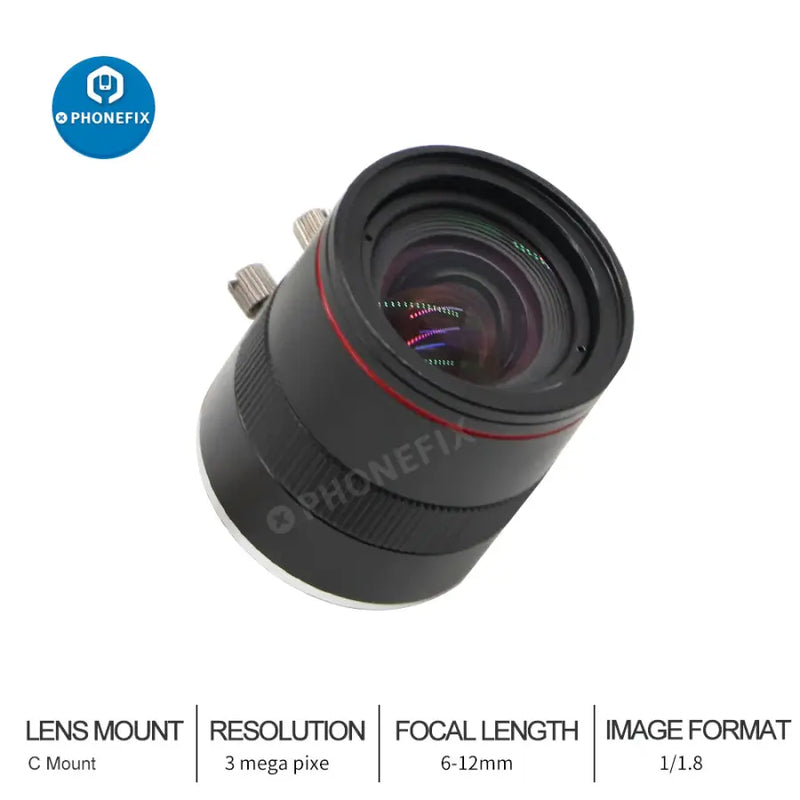 6-12MM Industrial Camera Lenses 1/1.8 6mm F/1.6 C-Mount -